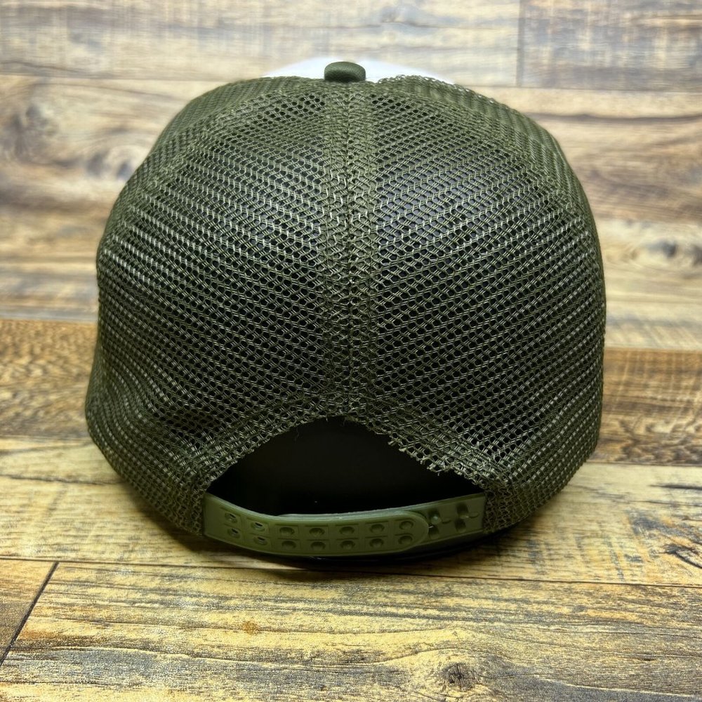 Pizza Hut Mens Trucker Hat Olive Green Snapback Vintage Logo Retro Baseball Cap - Picture 5 of 8